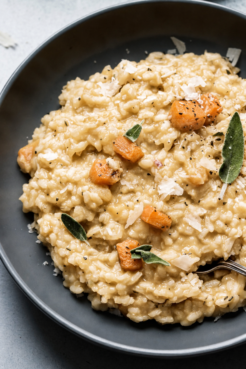 Risotto alla zucca con Taleggio e salvia fresca