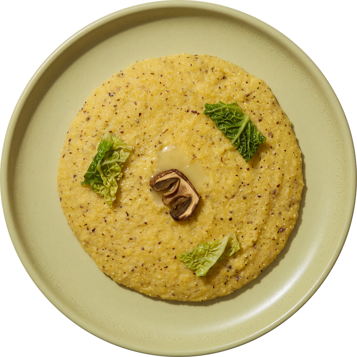 Polenta Taragna, piatto cotto visto dall’alto
