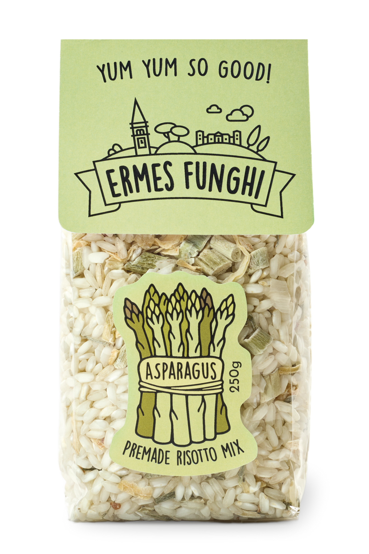 Asparagus Risotto pouch by Ermes Funghi