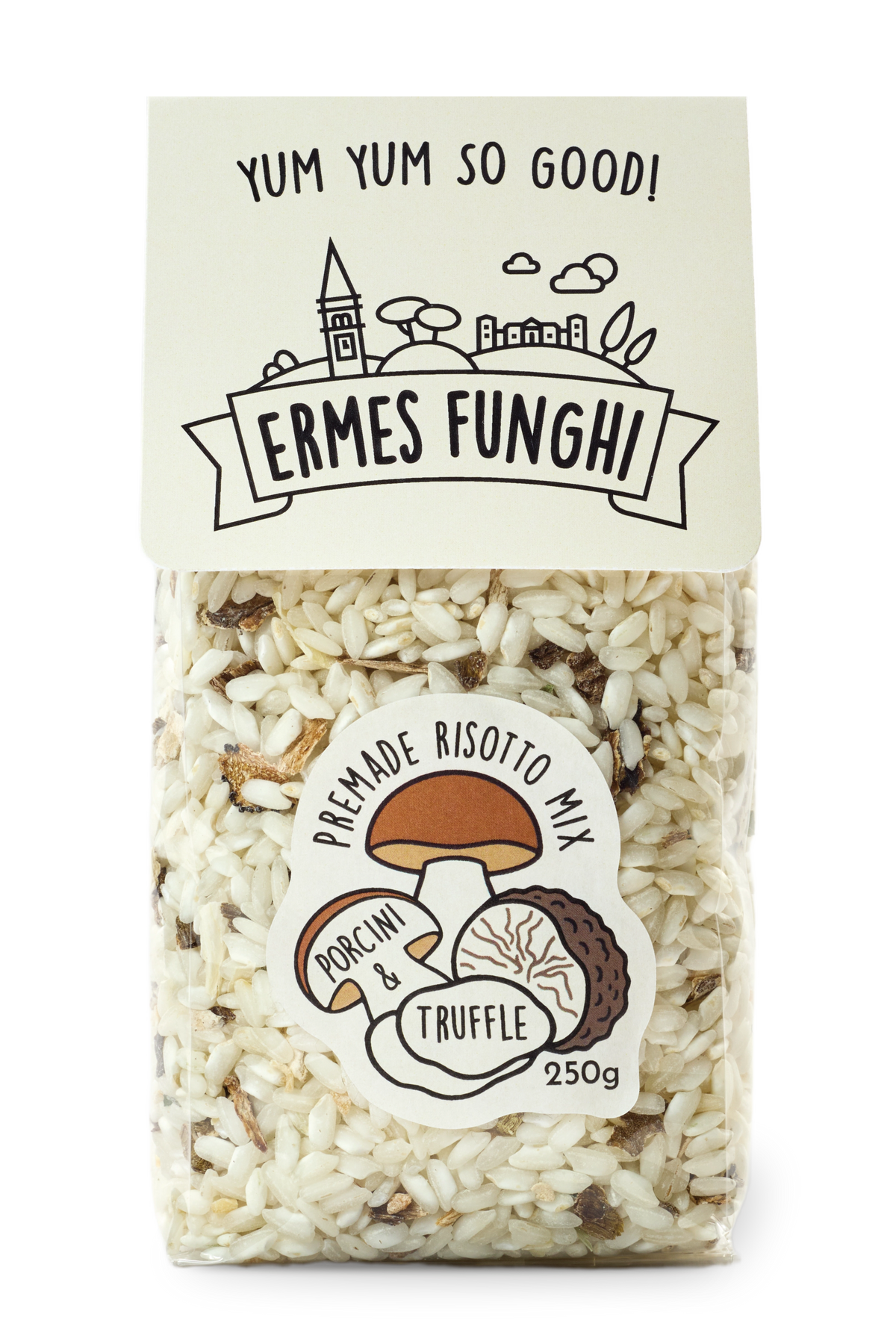 Porcini & Truffle Risotto pouch by Ermes Funghi