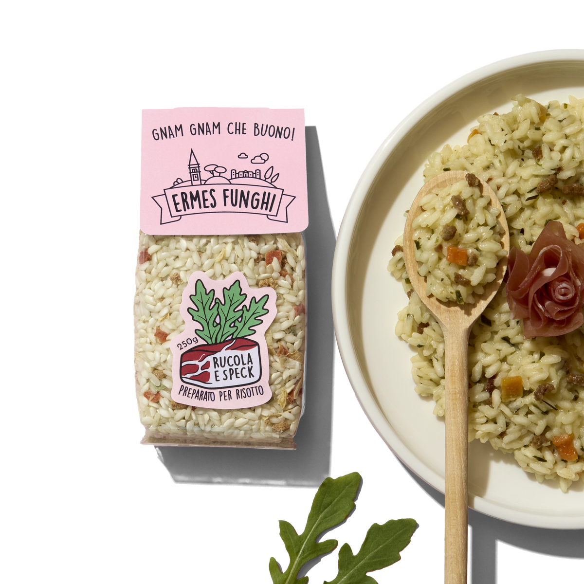 Risotto alla Rucola e Speck – ingredienti e piatto pronto